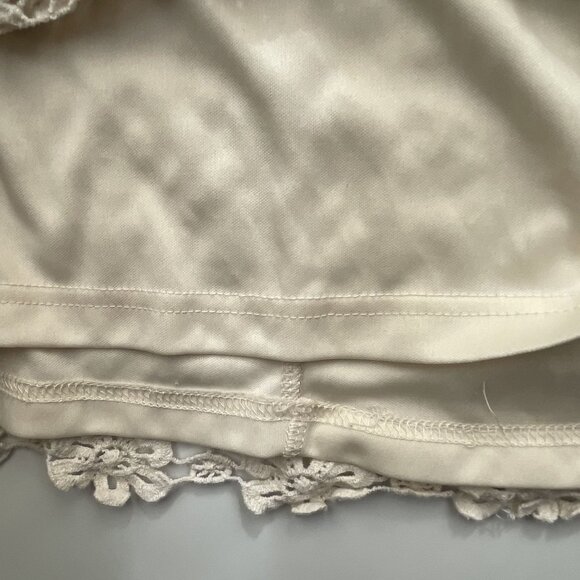 Vintage Womens V Cristina Crochet Lace Blouse Large Long Flared Sleeves Cream - Picture 6 of 9